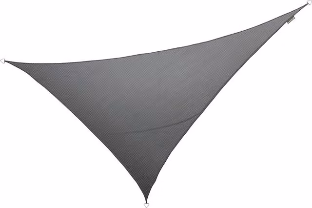 Kookaburra Premium Knitted Breathable Triangle Sun Shade Sail, Anthracite Grey, W: 600 cm, D: 420 cm