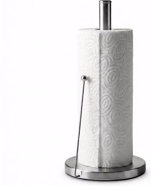 FORGEVIO Stainless Steel Kitchen Paper Roll Holder in Silver