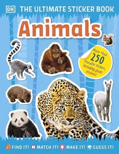 DK Ultimate Sticker Book Animals with over 250 reusable stickers, multicolour – 1