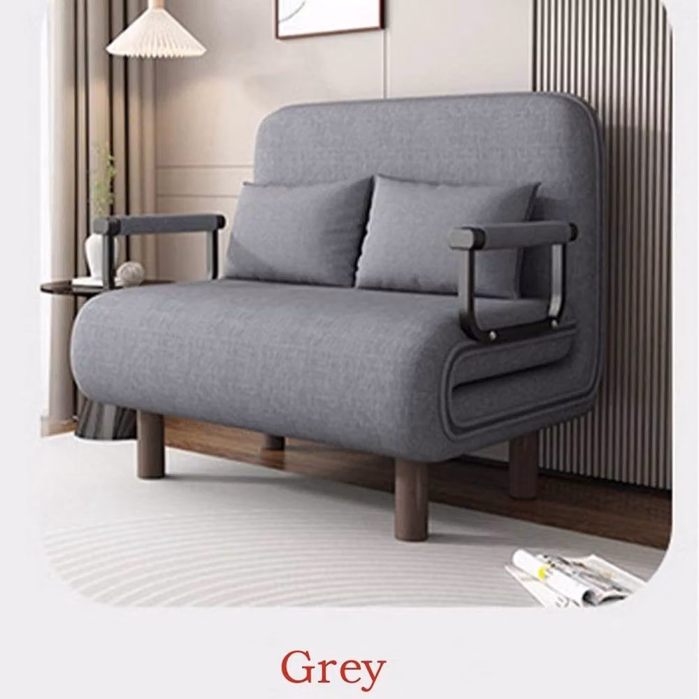KORVIXA Double Fabric Sofa Bed in Grey with Sleeping Function and Removable Covers, W/D/H: 190 x 100 x 82 cm – 5