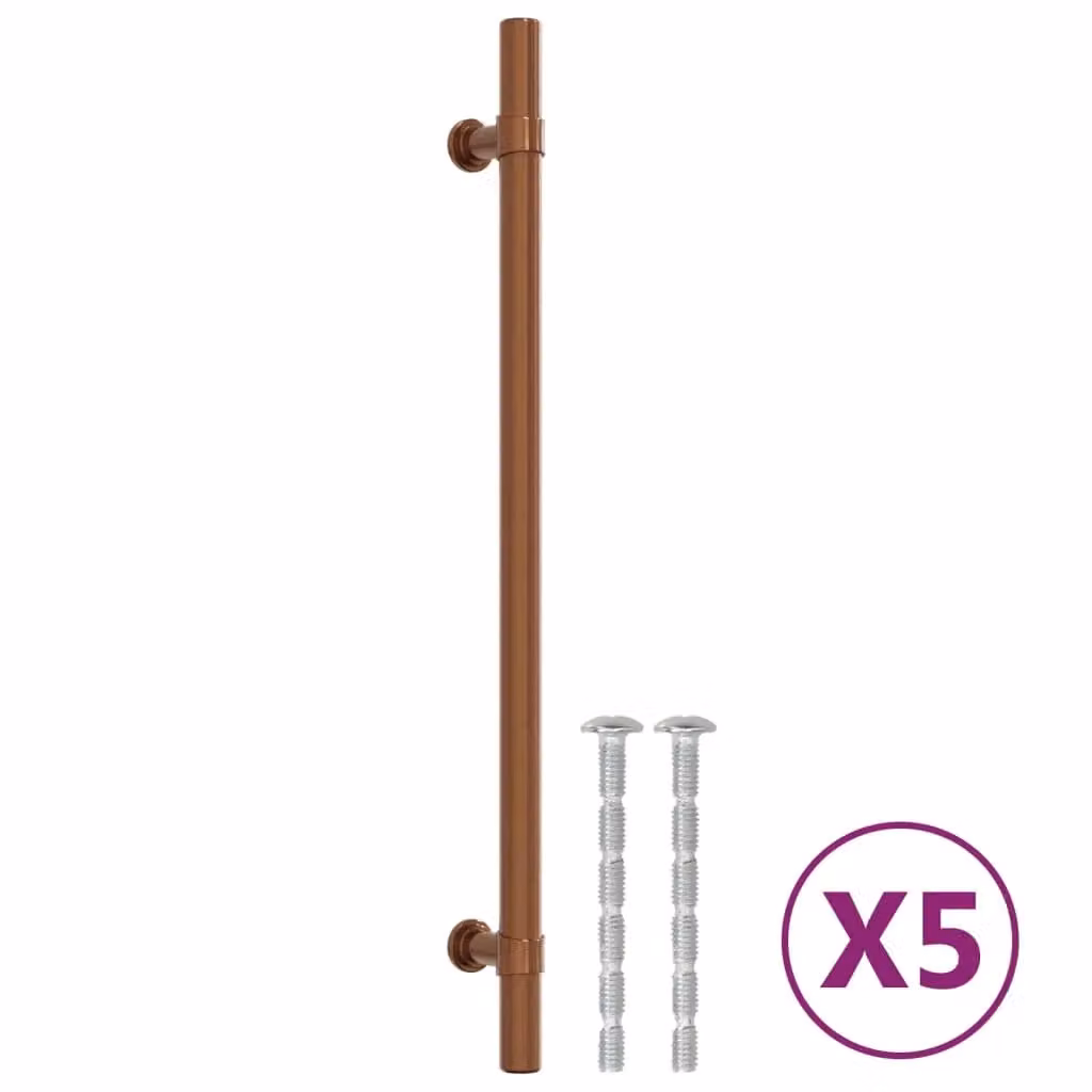Berkfield Home Stainless Steel Cabinet Handles, 5 Piece Set in Bronze Brown, Length: 22.4 cm – 2