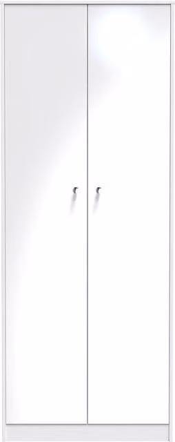 Ready Assembled 2 U Taunton 2 Door White Wardrobe