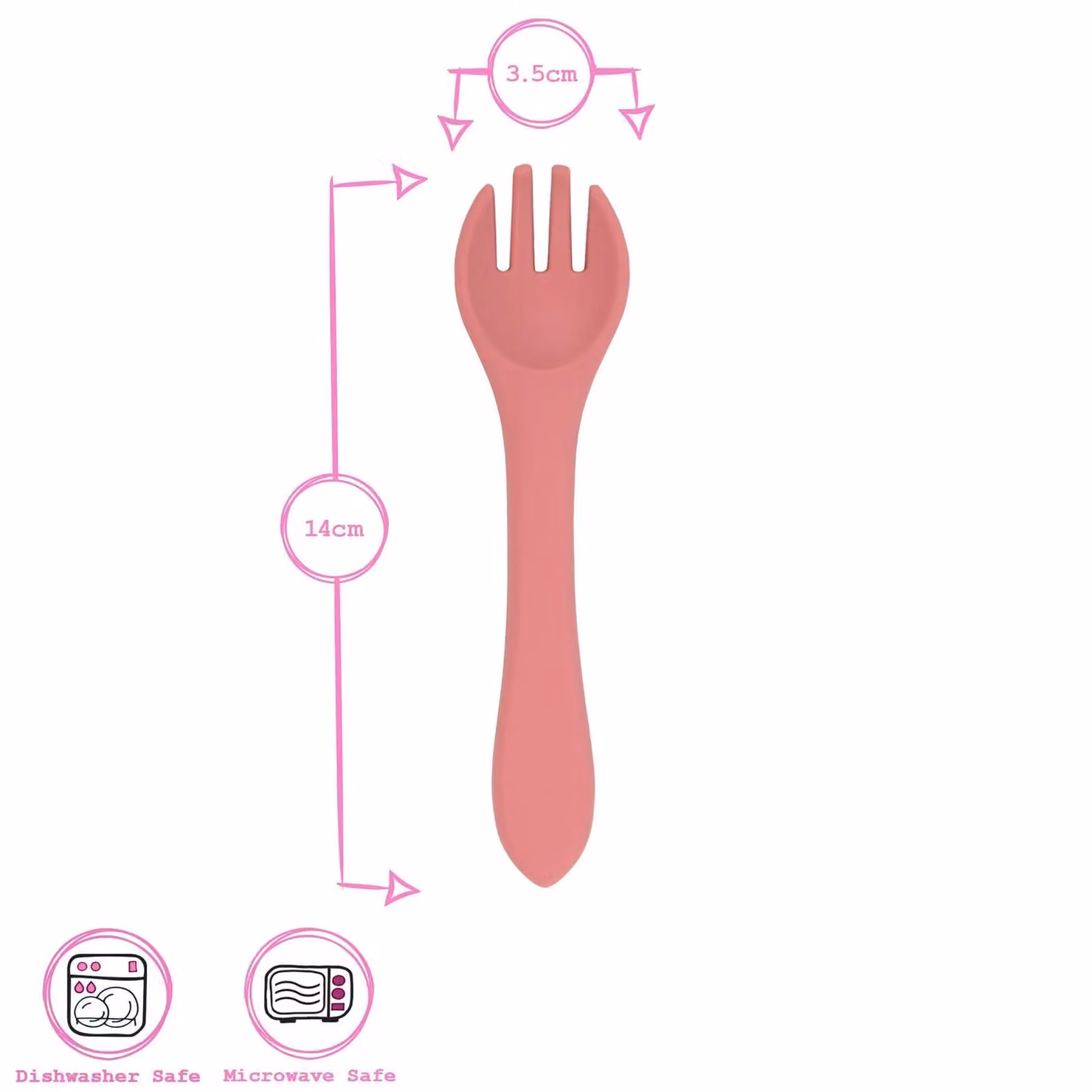 Tiny Dining Ergonomic Silicone Weaning Fork for Babies and Toddlers in Matte Dark Grey, BPA-Free – 2