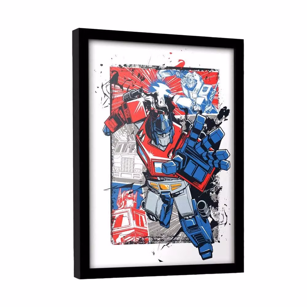 Transformers Optimus Prime Multicolour Framed Paper Poster in Red – 2