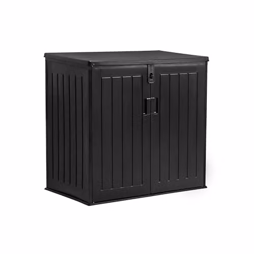 Garden Gear 775L Garden Storage Box in Black with Wood Effect Finish – 4
