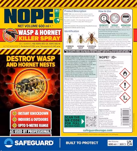 NOPE! Wasp and Hornet Nest Killer Spray, 600ml – 6