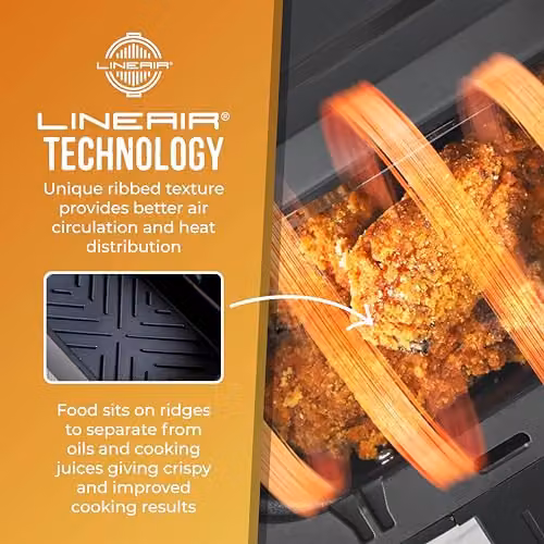 Tower T843093 Set of 2 Rectangular Silicone Air Fryer Trays, Black, Suitable for 6 Litre and Dual Basket Air Fryers – 4