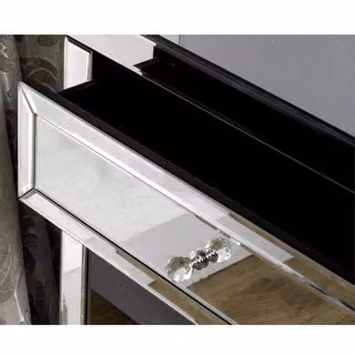 Birlea Valencia Mirrored 2 Drawer Console Dressing Table in Silver – 6