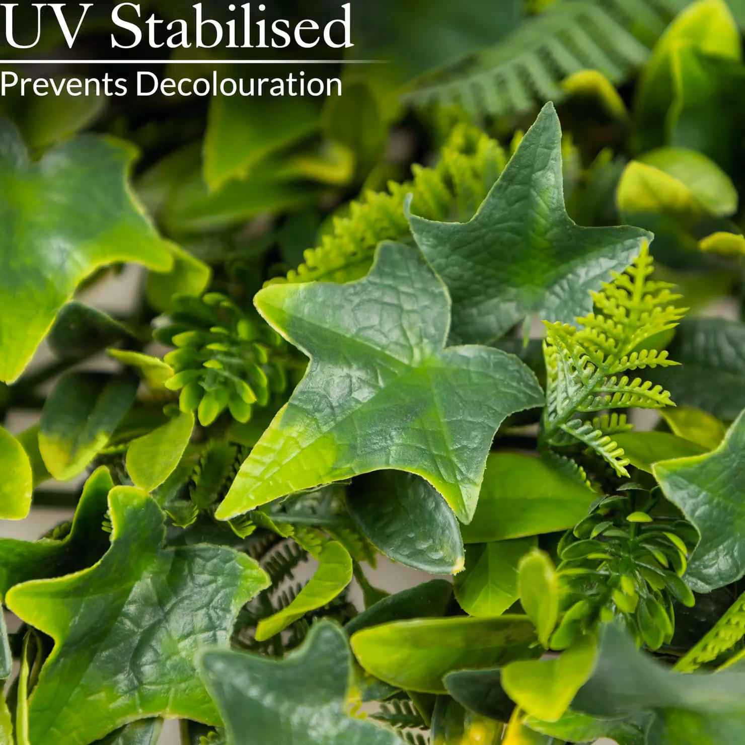 Christow Artificial Evergreen Living Wall Panels, Green, 4 x 50 x 50 cm – 3
