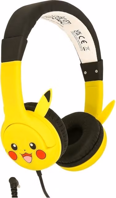 Pokemon Pikachu Kids Wired Headphones with 3.5mm Jack - Yellow
