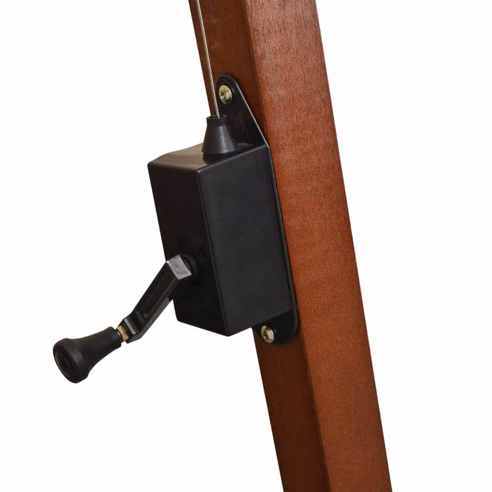 Berkfield Home Anthracite Cantilever Hanging Parasol with Black Pole and Solid Wood Frame, W/D/H: 300 x 300 x 300 cm – 4
