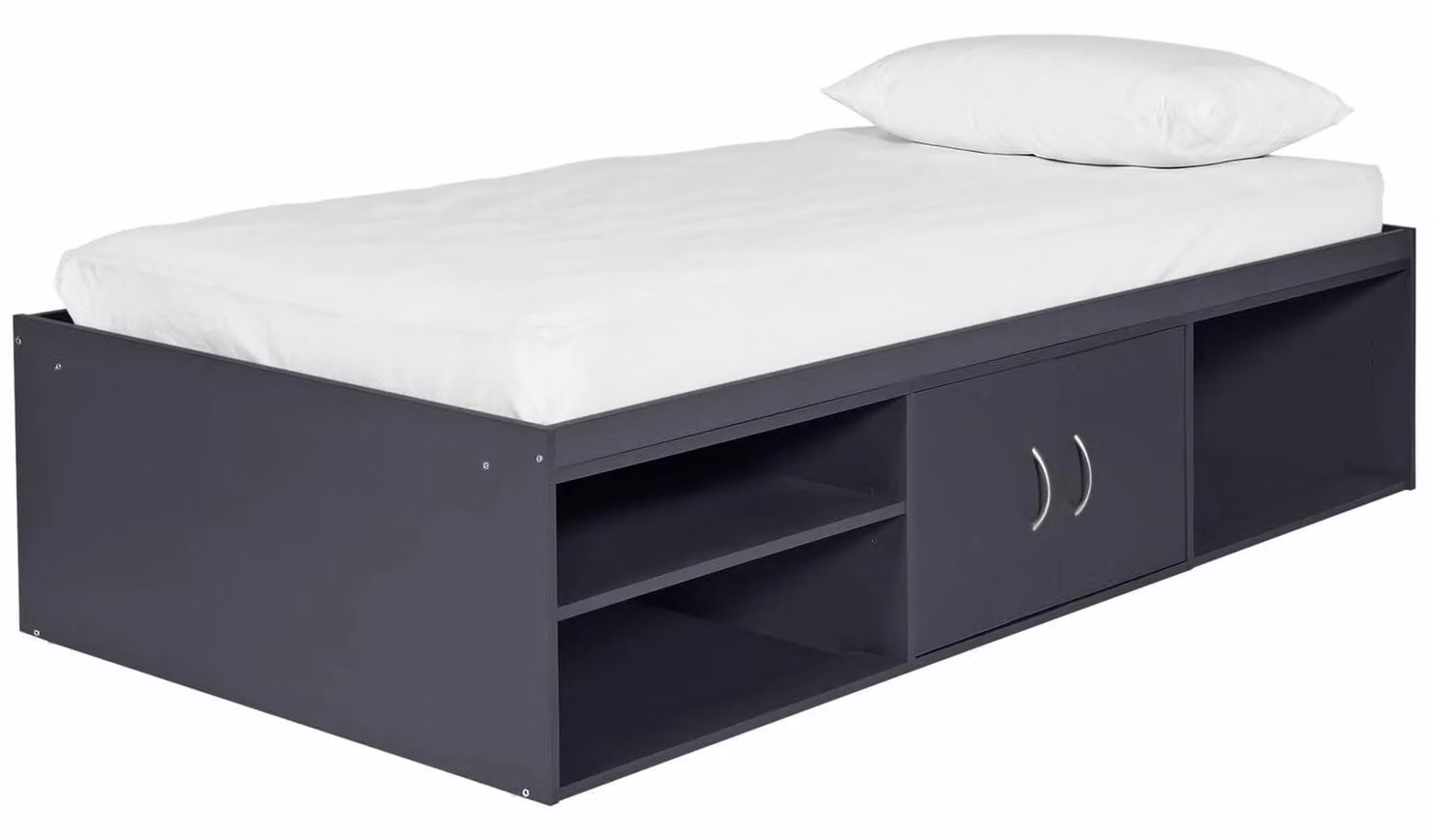 Freddie Storage Cabin Bed in Anthracite for Childrens Bedrooms, 90 x 190 cm