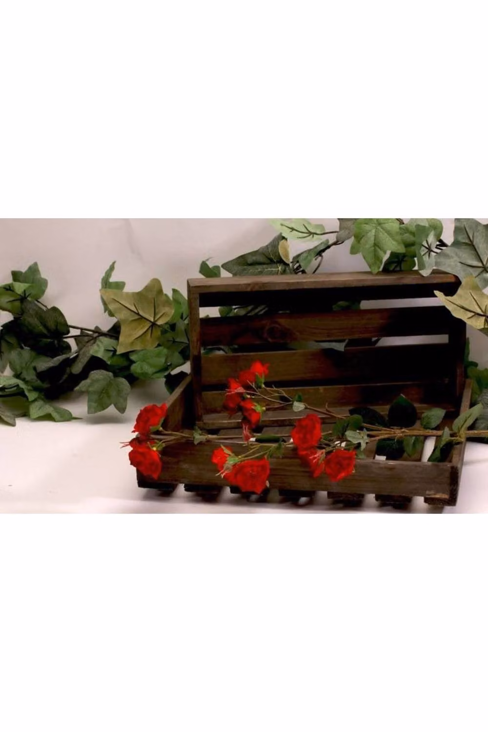 KDMD Wild Rose Spray Red Artificial Textile Flowers, Height: 70 cm – 2
