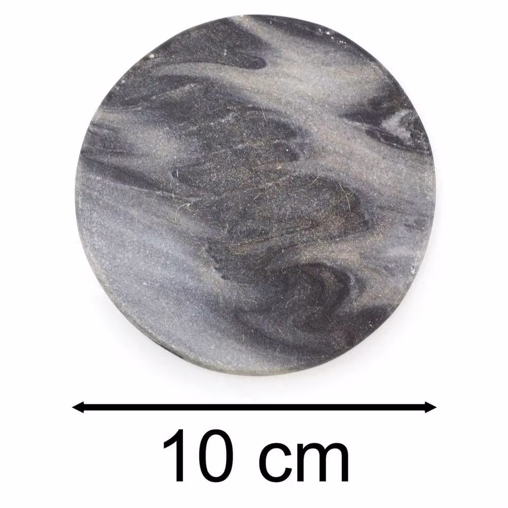 SPETLEK Set of 4 Round Black Marble Coasters – 2