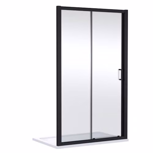 Balterley Rectangular Sliding Glass Shower Door with Bar Handle, Black, W/D/H: 119.0 x 31.0 x 185.0 cm – 3