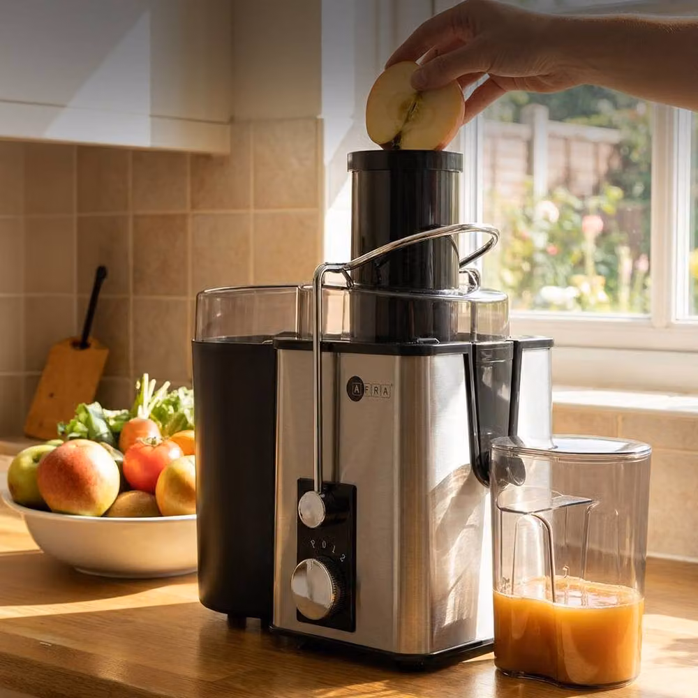 AFRA 400W Centrifugal Juicer with 2 Speed and Pulse Functions, 1L Capacity, Silver – 2