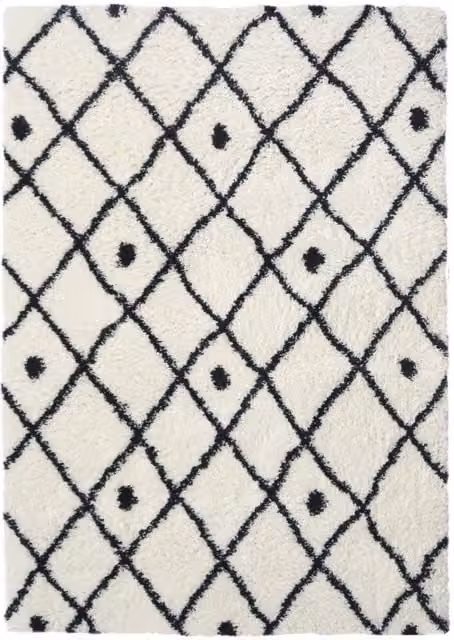 THE RUGS Snug Collection Nomadic Shaggy Rug, White, W: 200 cm, D: 290 cm – 1