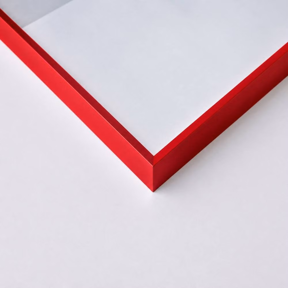 Nielsen Design Pixel A4 Minimalist Single Picture Frame in Red with Metal and Glass Front – 1