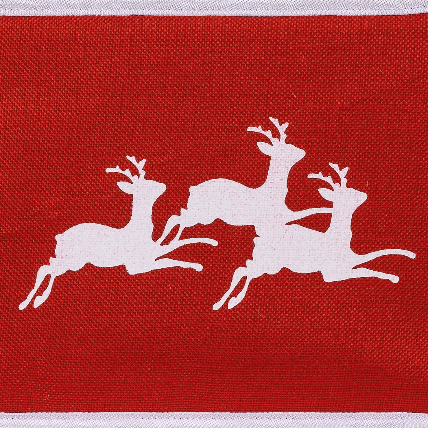 Shatchi Red Burlap Christmas Tree Skirt for Tabletop Decorations – 5