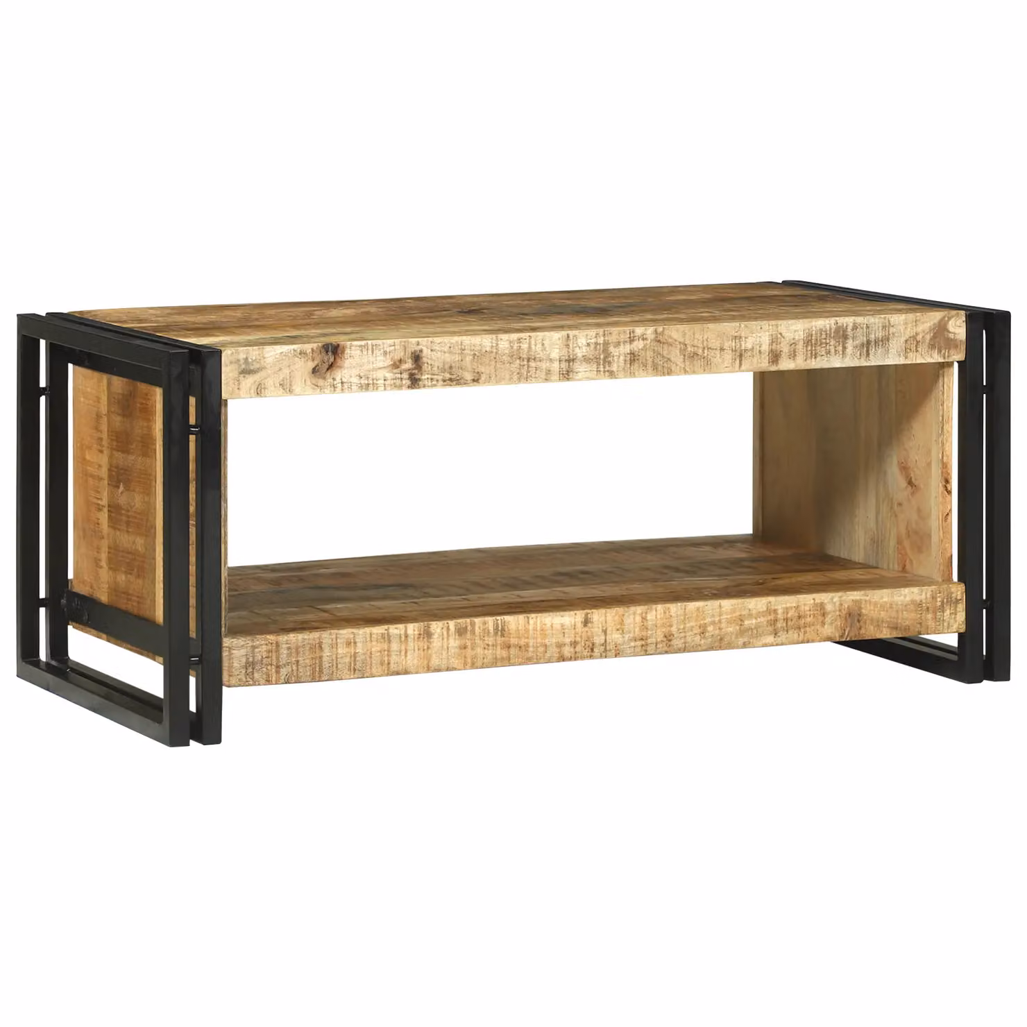 Berkfield Home Mango Wood Coffee Table in Brown, W/D/H: 90 x 50 x 38 cm – 2