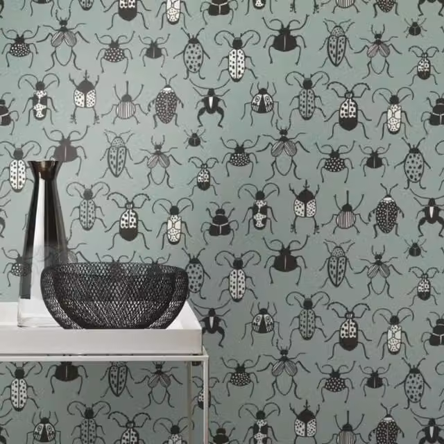 Rasch Bugs Life Abstract Animal Vinyl Wallpaper, Extra Washable, Multi-colour
