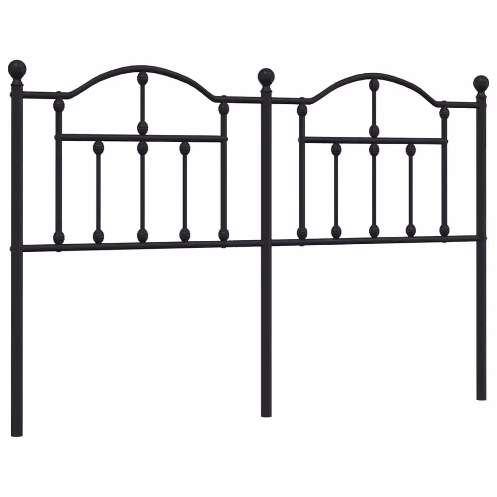 Berkfield Home Metal Headboard in Black, Width: 150 cm – 2