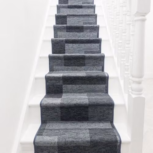 runrug Icona Hardwearing Stair Runner Rug in Graphite Grey, W: 100 cm x L: 600 cm – 2