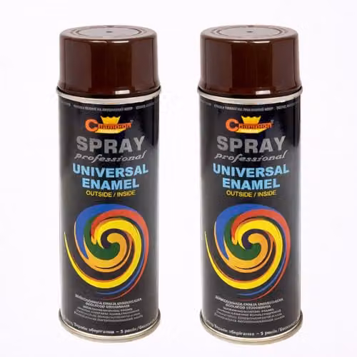 Sola 2 x 400 ml Brown High Gloss Quick Drying Universal Enamel Spray Paint – 2