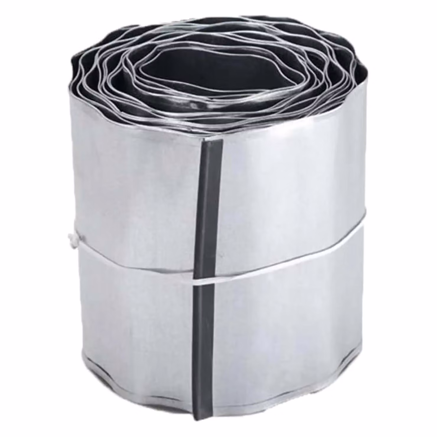 Primrose Pack of 20 Silver Galvanised Metal Wavy Edge Garden Lawn Border Edging Rolls – 2