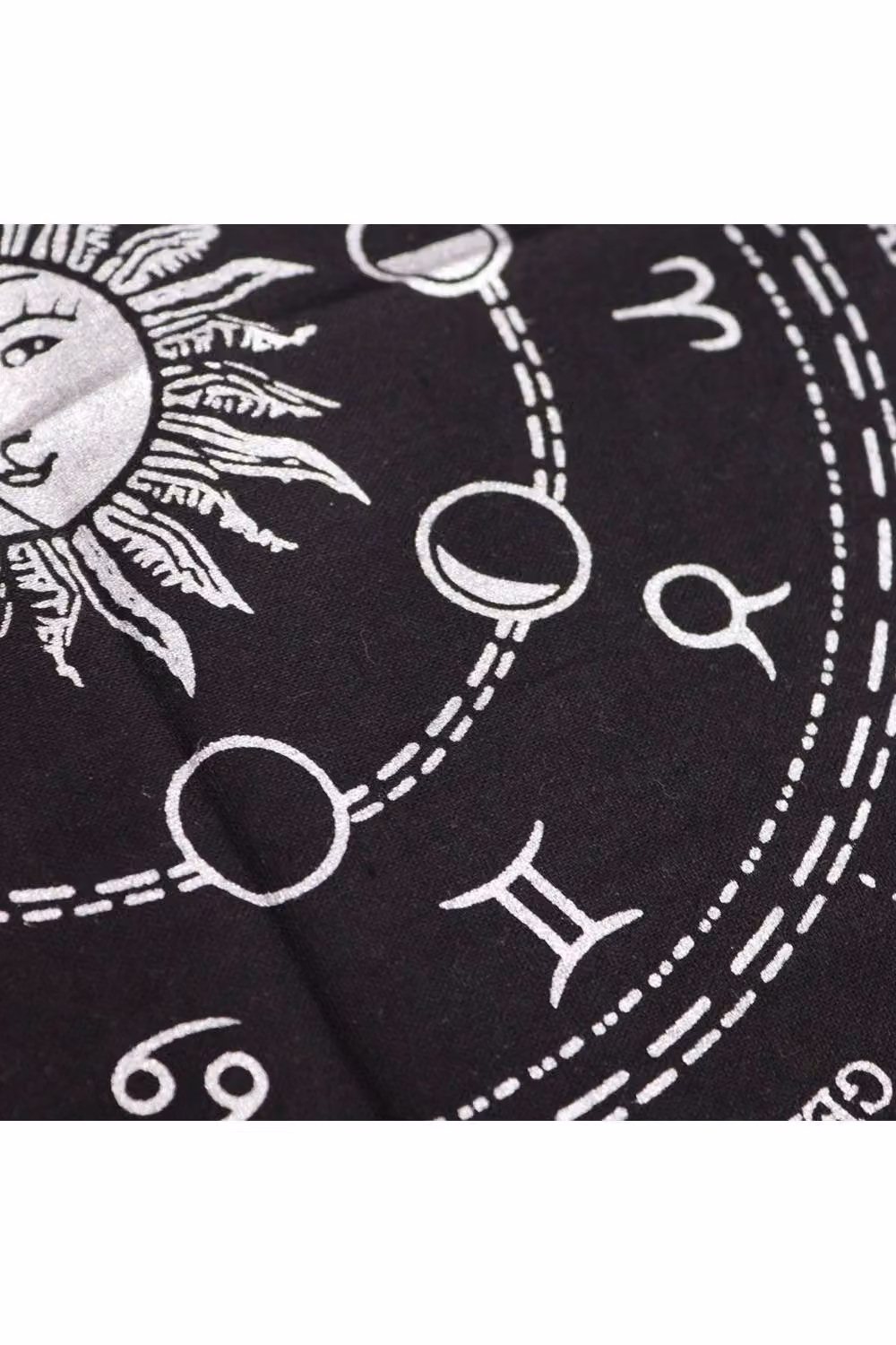 KDMD Esoteric Horoscope Fringed Altar Cloth for Ritual and Meditation in Black – 2