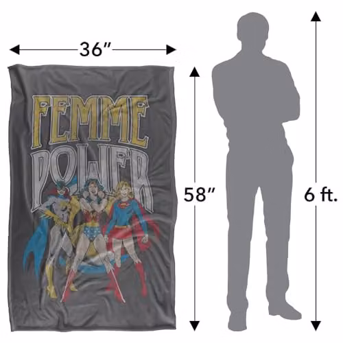 Warner Bros. Wonder Woman Femme Power Super Soft Silky Touch Fleece Throw Blanket, Multicolour – 4