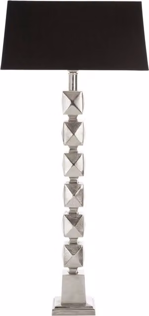 Fifty Five South Macey Faceted Table Lamp in Black and Silver