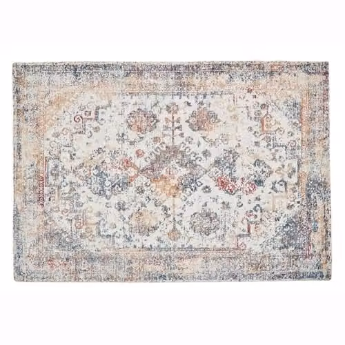 Phoenox Textiles Limited Origins Vogue Distressed Persian Oriental Rug in Navy and Rust, W: 160 cm, D: 230 cm