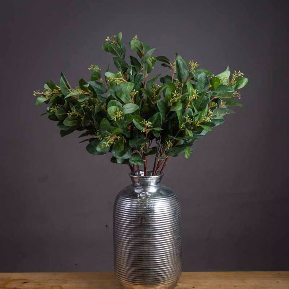 Lemon Pavilion Furniture and Decor Green Summer Seeded Eucalyptus Artificial Plant, W25 x D13 x H80 cm – 3