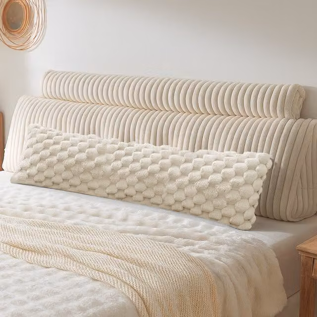 Velosso Snug Soft Comforting Support Body Bolster Pillow in Beige, Yellow or White