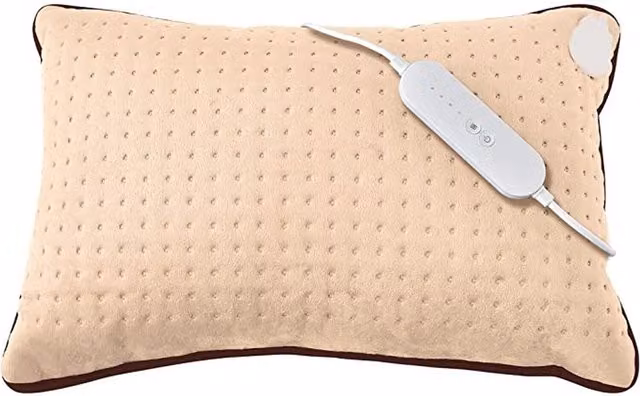 Sweet Dreams Heated Fleece Cushion Pillow Heat Pad, Beige, W: 60 cm, 110W