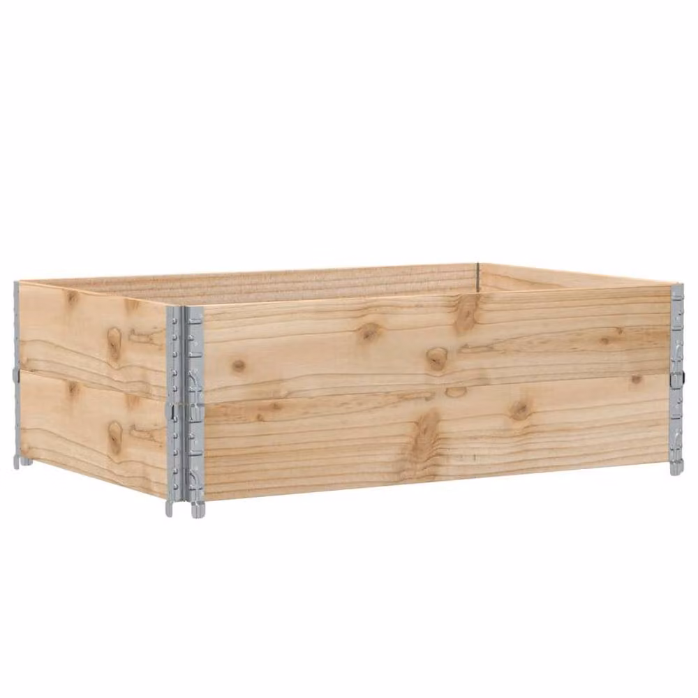 Berkfield Home Garden Wooden Raised Bed Planter in Brown, W: 120 cm, D: 80 cm – 2