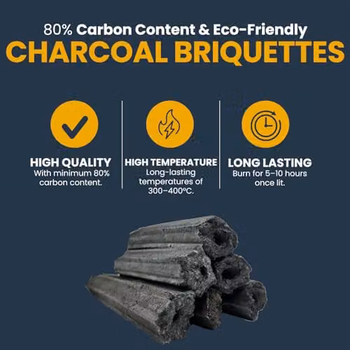Ecoblaze Restaurant Grade Wood Charcoal Briquettes, 20kg – 2