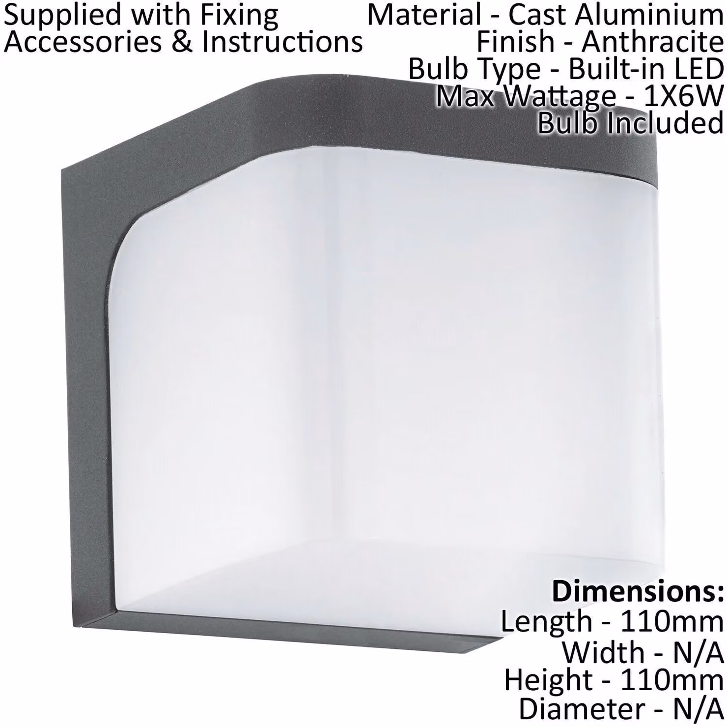 Loops 2 Pack Anthracite Cast Aluminium IP44 Outdoor LED Wall Lanterns with RGB Multicolour Lighting – 2