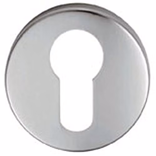 Loops 52mm Euro Profile Open Escutcheon in Brushed Silver Aluminium with Concealed Fix and 8mm Depth