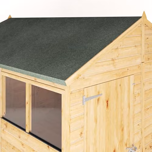 Waltons Premium Shiplap Apex Wooden Garden Storage Shed in Brown with Styrene Glazing, W: 304 cm, D: 240 cm, H: 237 cm – 4