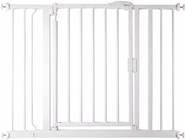 Safetots White Pressure Fit Self Closing Stair Gate