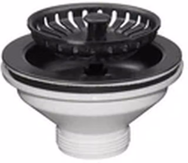 EONLION Matt Black Plastic Kitchen Sink Basket Strainer Waste Accessory