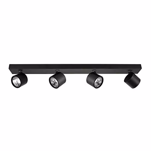 Netlighting Boniva Modern LED Ceiling Spotlight Bar in Black, 3000K Warm White – 1