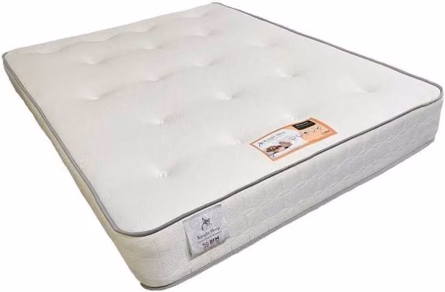 Knight Sleep Ellis Plush Bed Set with Hybrid Mattress and 2 Drawers in Grey, Small Double, W/D/H: 120 x 200 cm