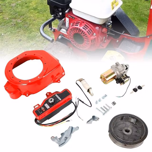 VOGREX 6.5HP Electric Starter Kit for GX200 Motor, Red – 1