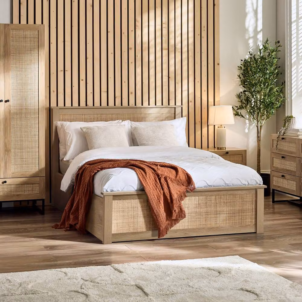 Cheshire Oak Ottoman Bed in Brown, King Size 150 x 200 cm – 2