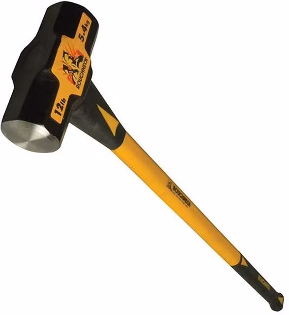 Roughneck Forged Steel Sledge Hammer with Yellow Fibreglass Handle