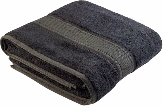 ARTG Black Bamboo and Cotton Fluffy Beach Towel