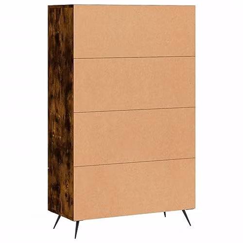 vidaXL Modern Highboard in Smoked Oak, W/D/H: 69.5 x 31 x 115 cm – 5
